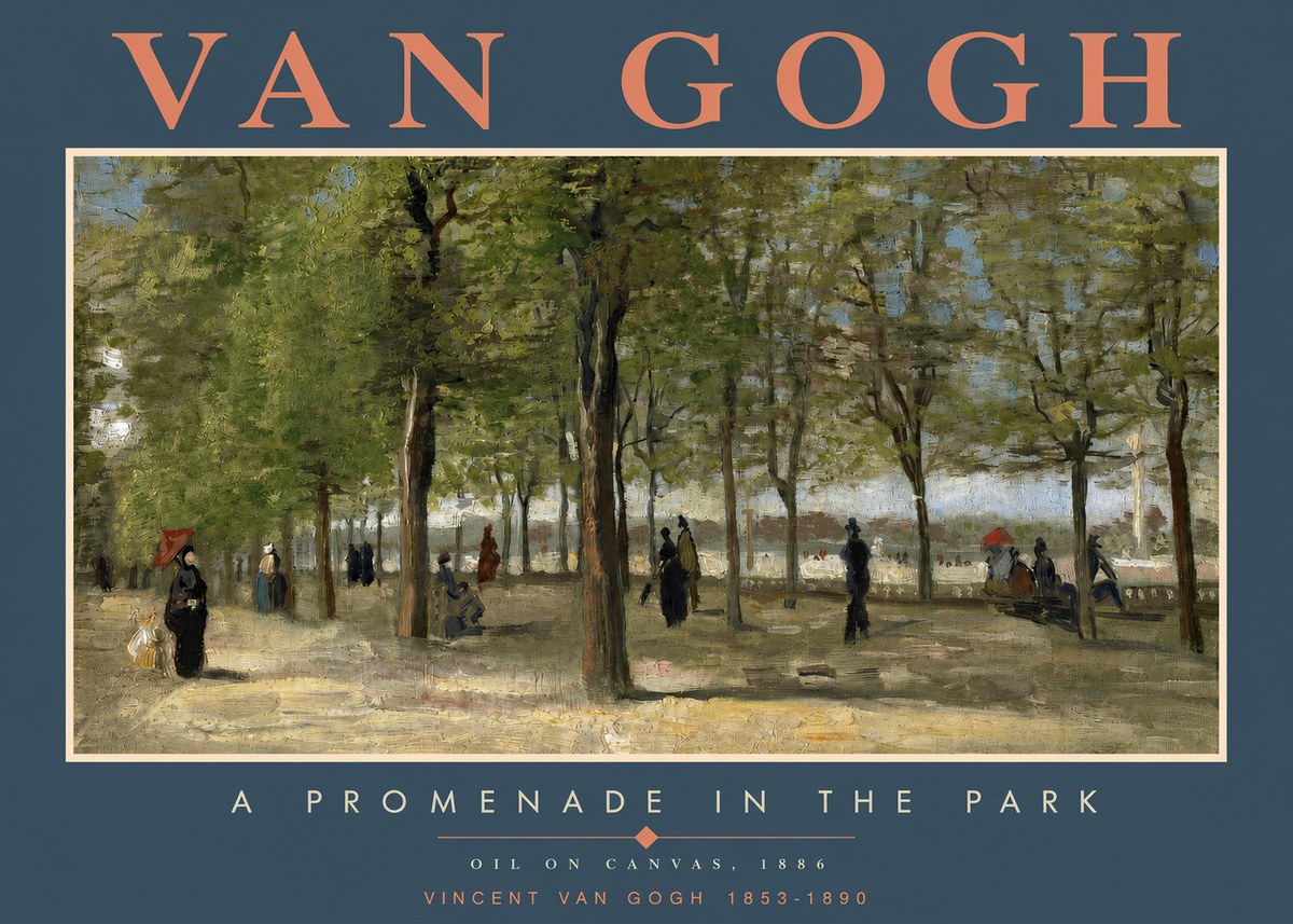 Van Gogh A Promenade in the Park No2 - Plakát