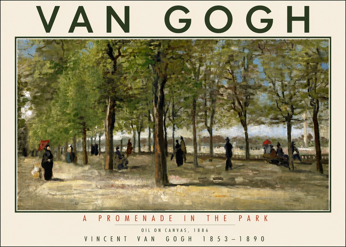 Van Gogh A Promenade in the Park No4 - Plakát