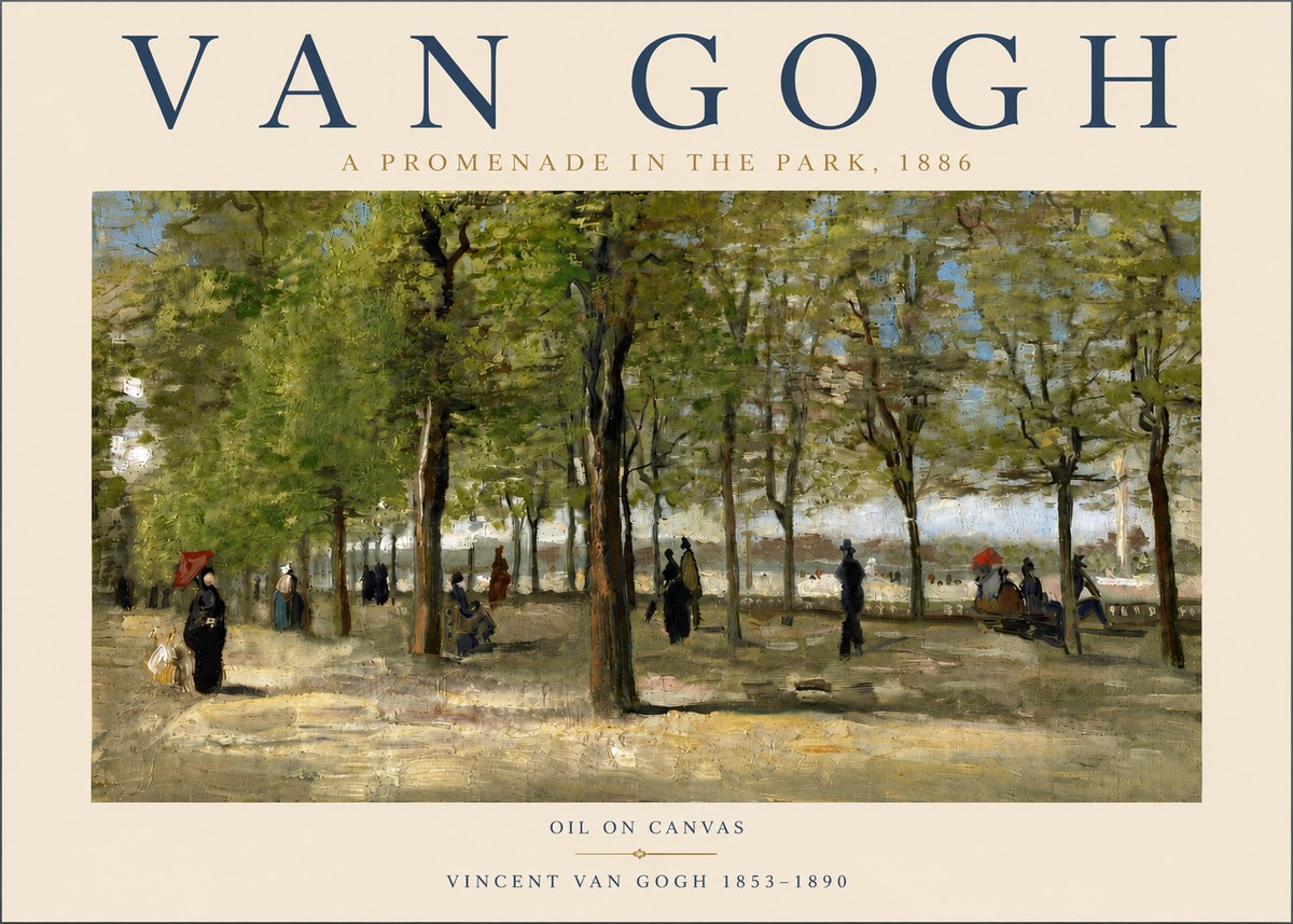 Van Gogh A Promenade in the Park No5 - Plakát