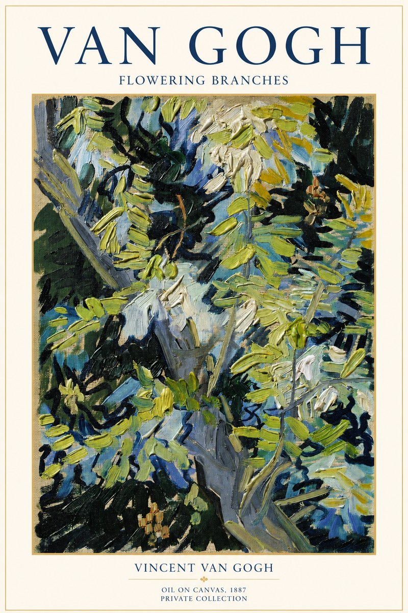 Van Gogh Flowering Branches No1 - Plakát