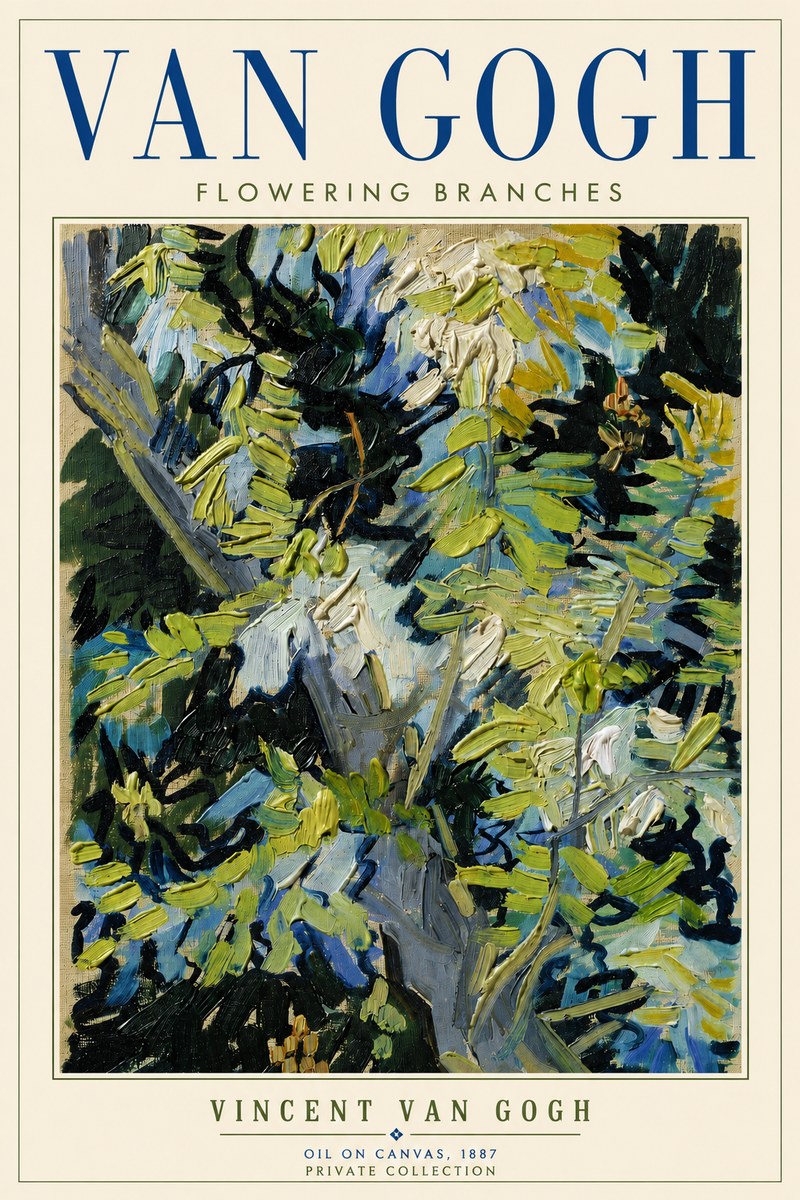 Van Gogh Flowering Branches No4 - Plakát