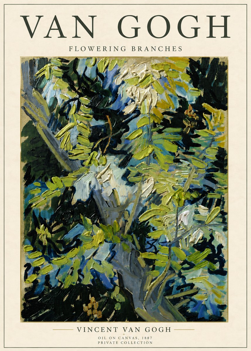 Van Gogh Flowering Branches No6 - Plakát