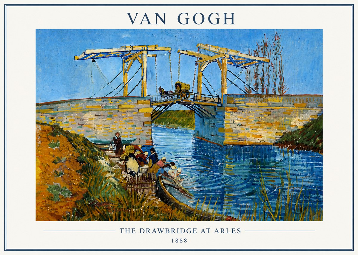 Van Gogh The Drawbridge at Arles I No6 - Plakát