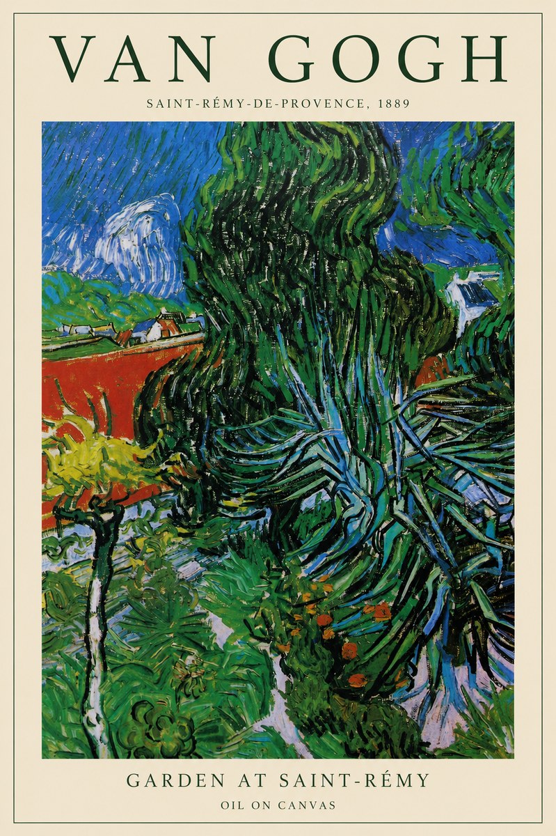 Van Gogh Garden at Saint-rémy No1 - Plakát