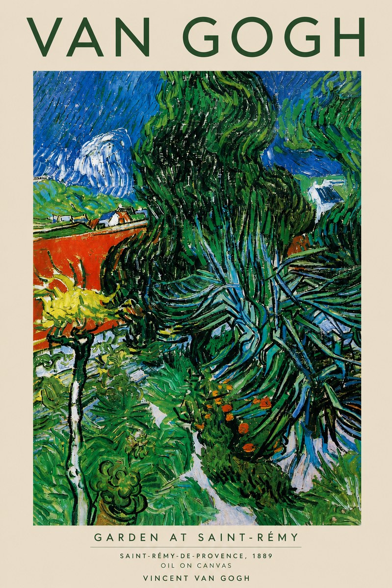 Van Gogh Garden at Saint-rémy No3 - Plakát