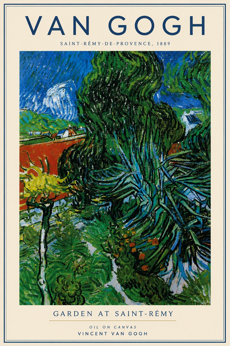 Van Gogh Garden at Saint-rémy No4 - Plakát