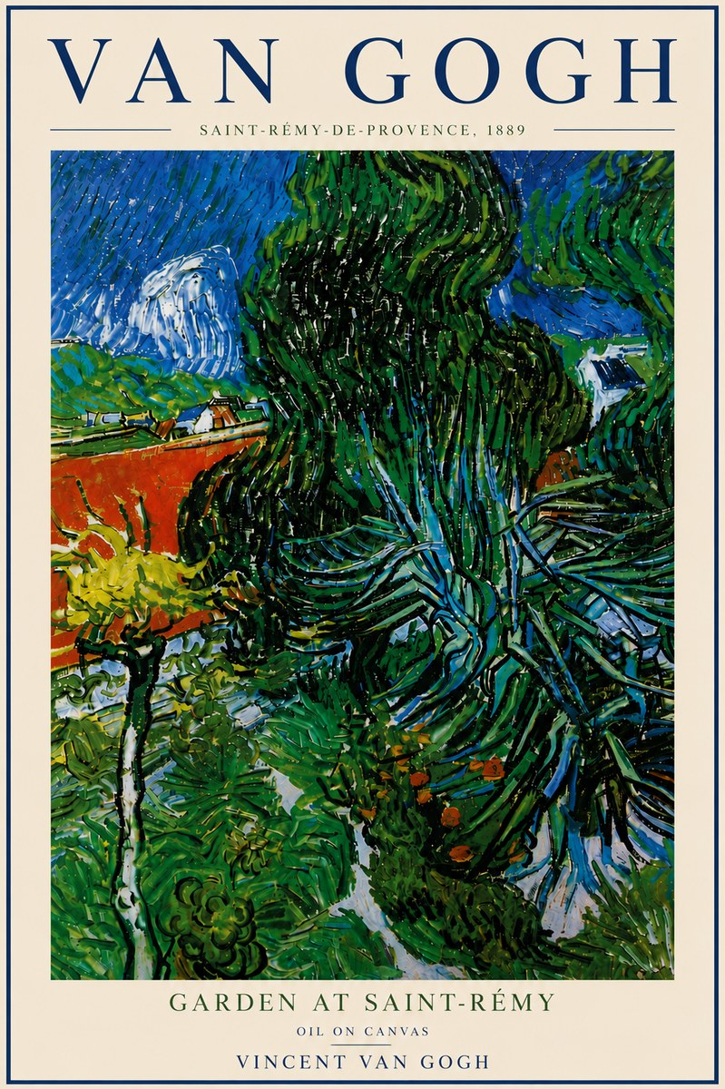 Van Gogh Garden at Saint-rémy No6 - Plakát