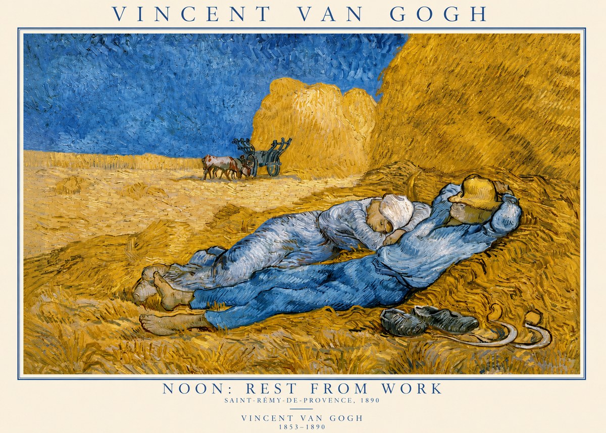 Van Gogh Noon: Rest from Work No3 - Plakát