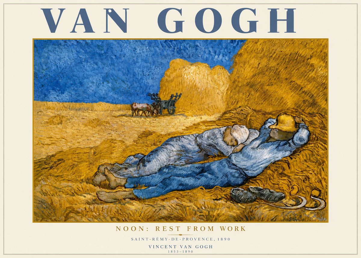 Van Gogh Noon: Rest from Work No4 - Plakát