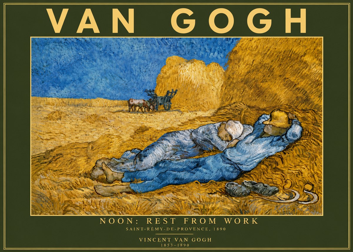 Van Gogh Noon: Rest from Work No5 - Plakát