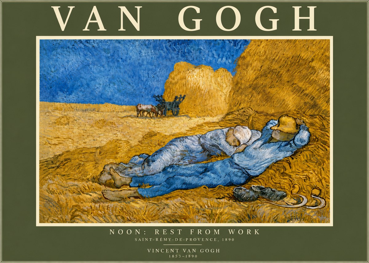 Van Gogh Noon: Rest from Work No6 - Plakát
