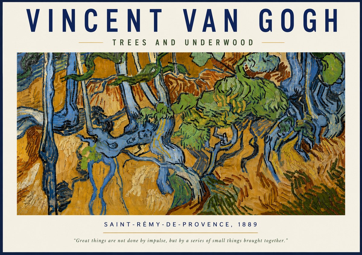 Van Gogh Trees and Underwood No6 - Plakát