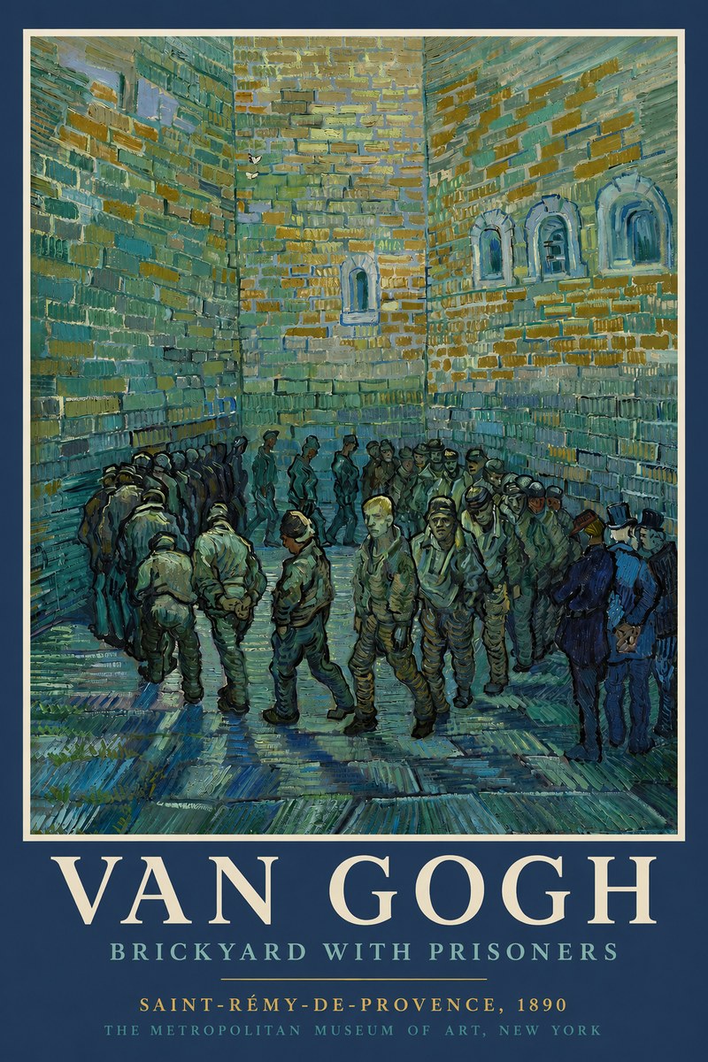 Van Gogh Brickyard with Prisoners No2 - Plakát