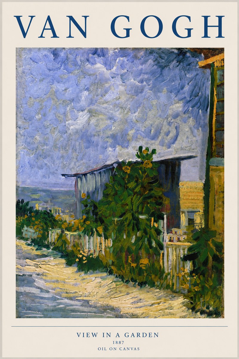 Van Gogh View in a Garden No1 - Plakát