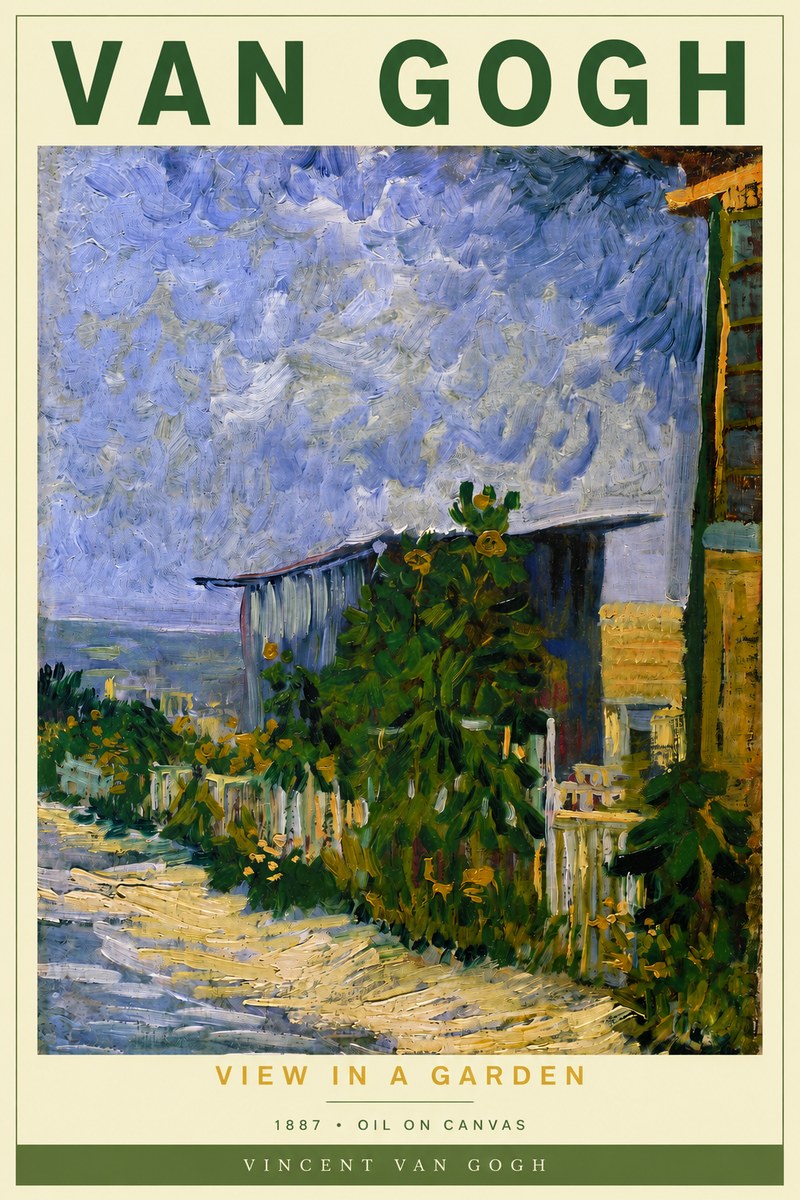Van Gogh View in a Garden No2 - Plakát