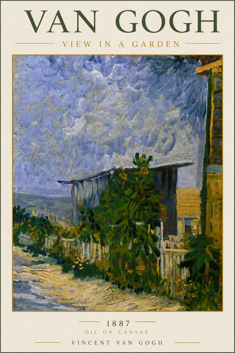 Van Gogh View in a Garden No4 - Plakát