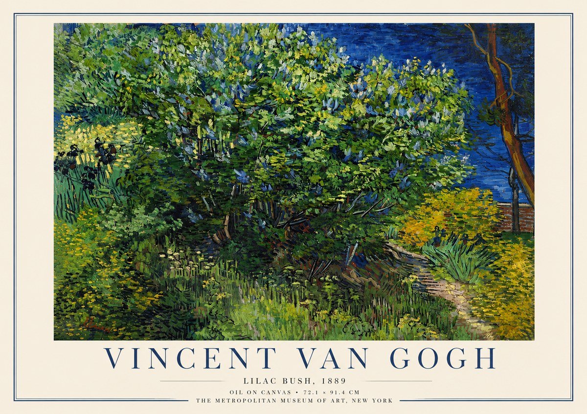 Van Gogh Lilac Bush No3 - Plakát