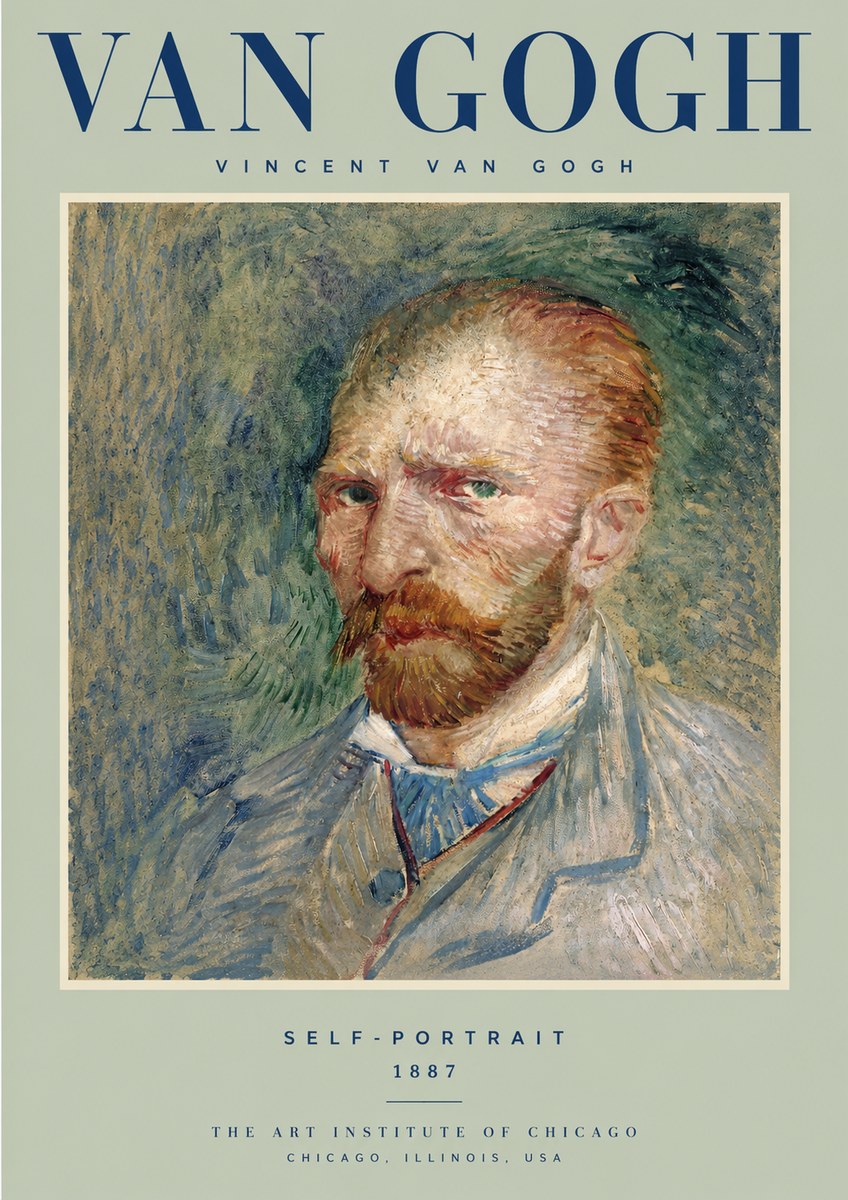 Van Gogh Self-portrait V No2 - Plakát