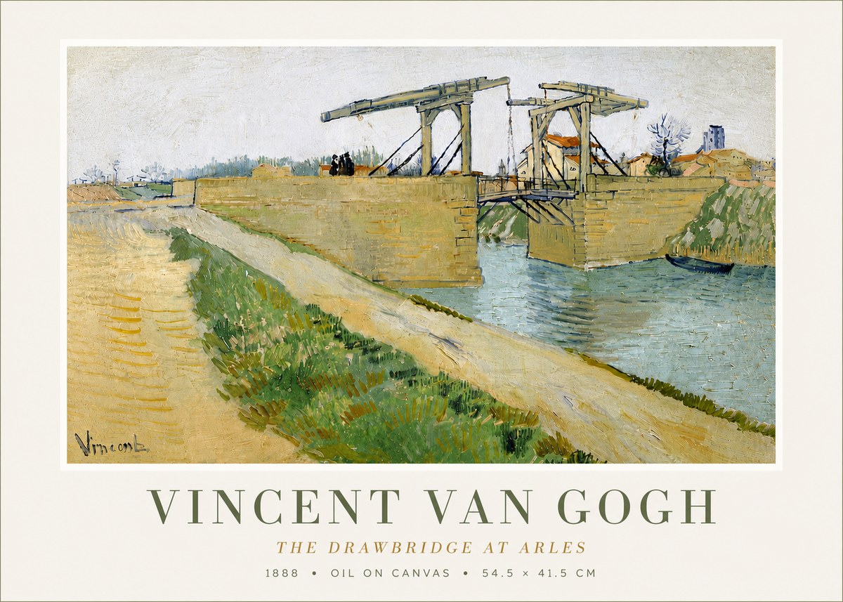 Van Gogh The Drawbridge at Arles II No5 - Plakát