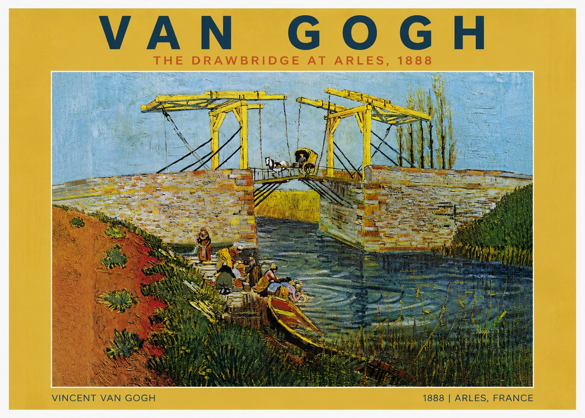 Van Gogh The Drawbridge at Arles III No2 - Plakát
