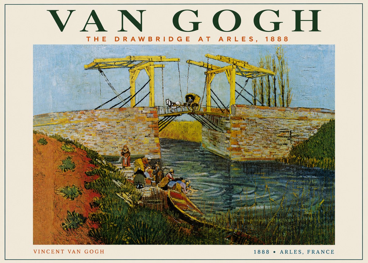 Van Gogh The Drawbridge at Arles III No4 - Plakát