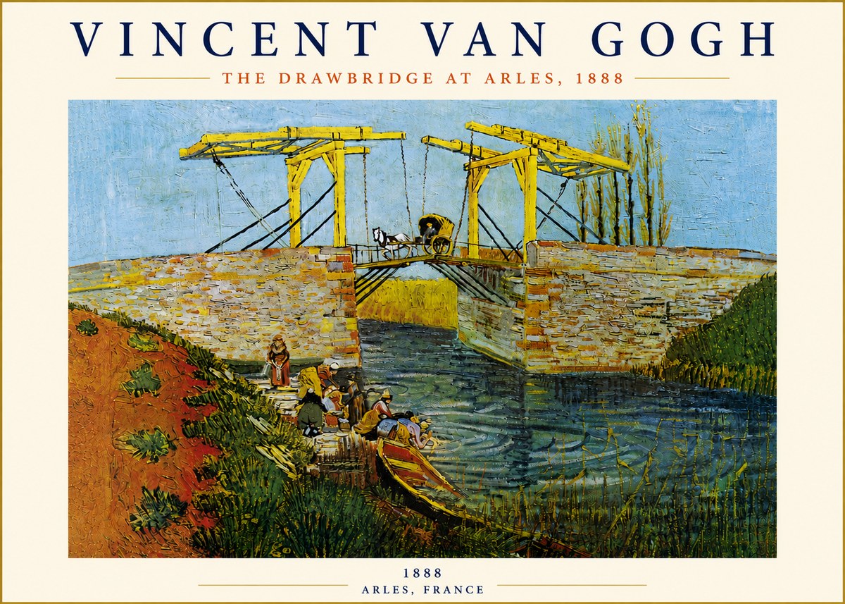 Van Gogh The Drawbridge at Arles III No5 - Plakát
