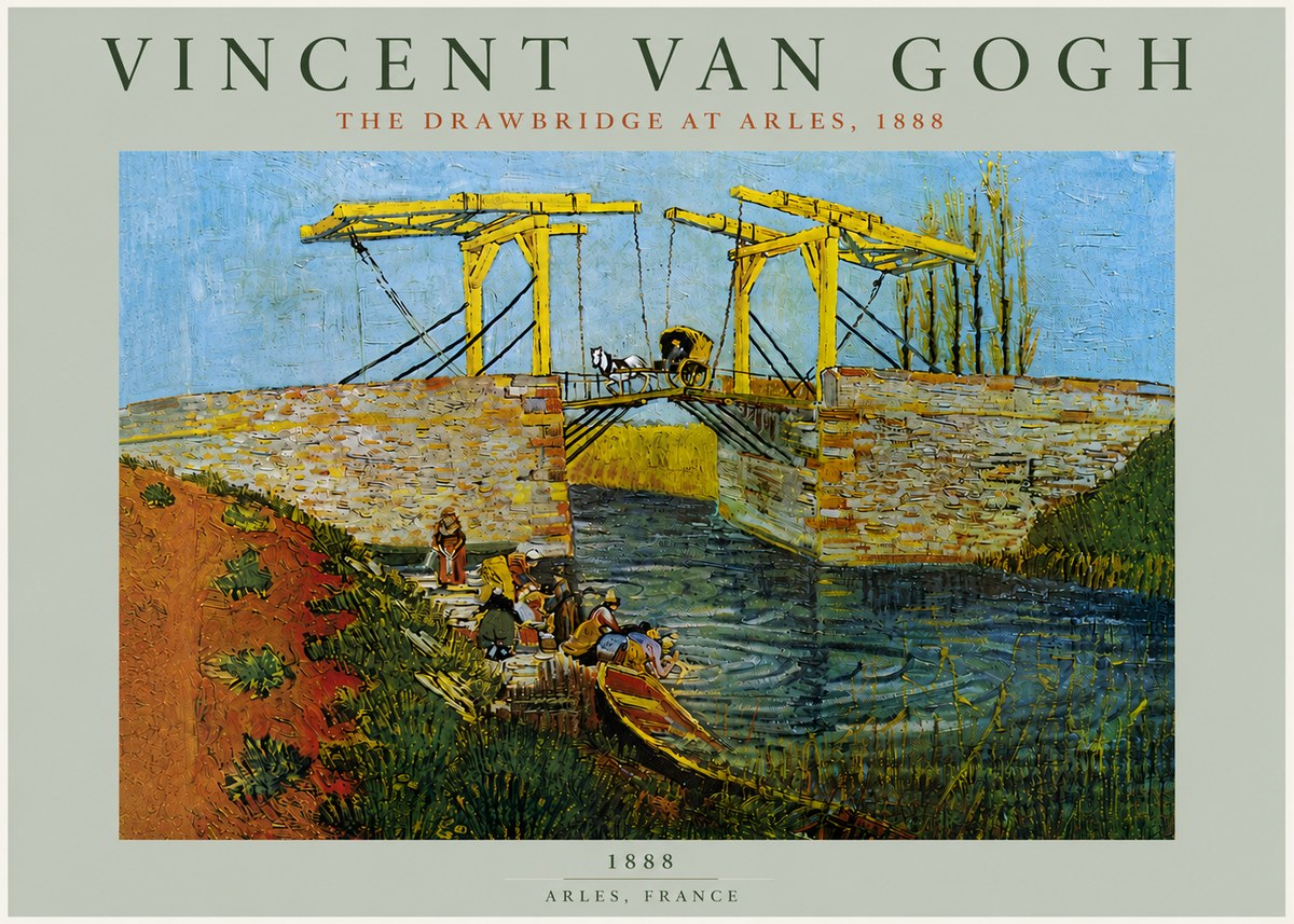 Van Gogh The Drawbridge at Arles III No6 - Plakát