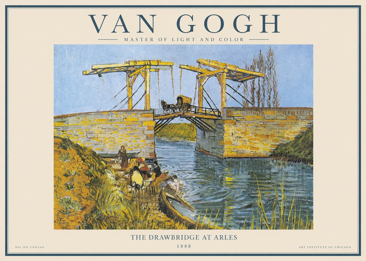 Van Gogh The Drawbridge at Arles IV No1 - Plakát