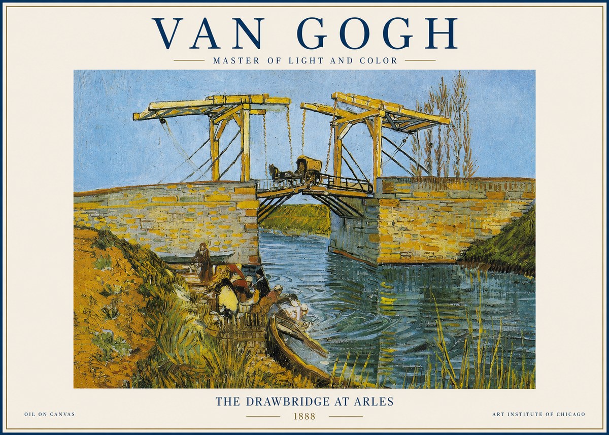 Van Gogh The Drawbridge at Arles IV No2 - Plakát