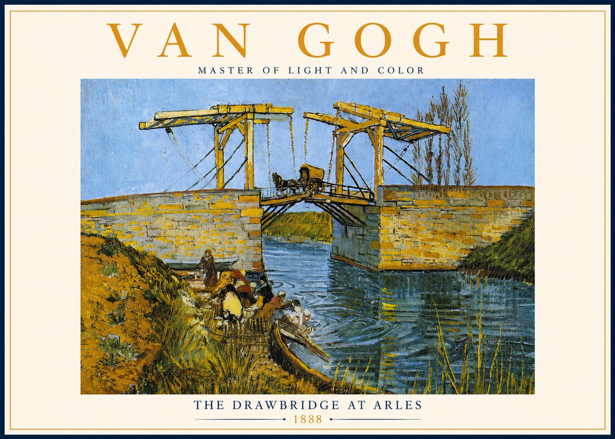 Van Gogh The Drawbridge at Arles IV No4 - Plakát