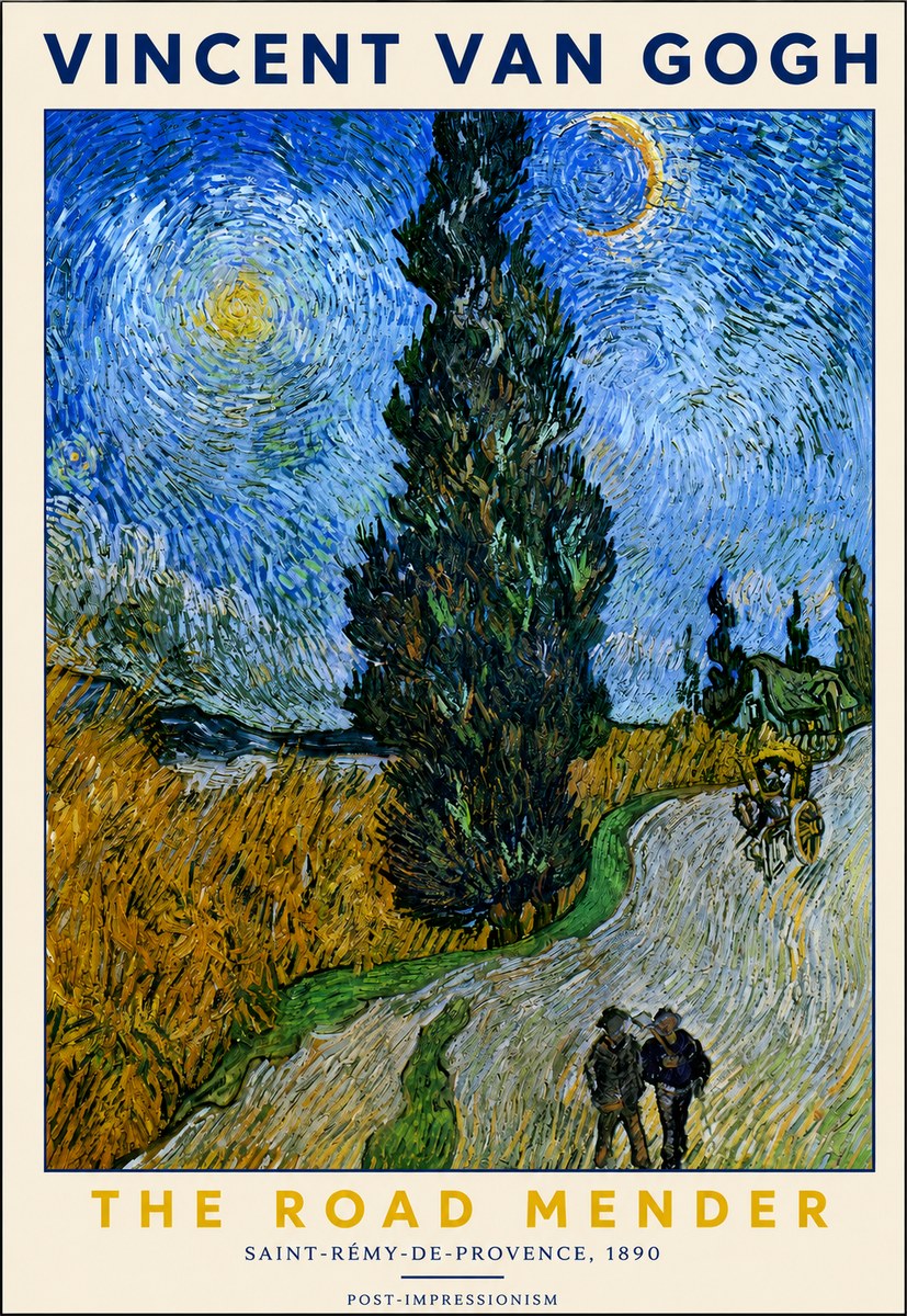 Van Gogh The Road Mender II No2 - Plakát