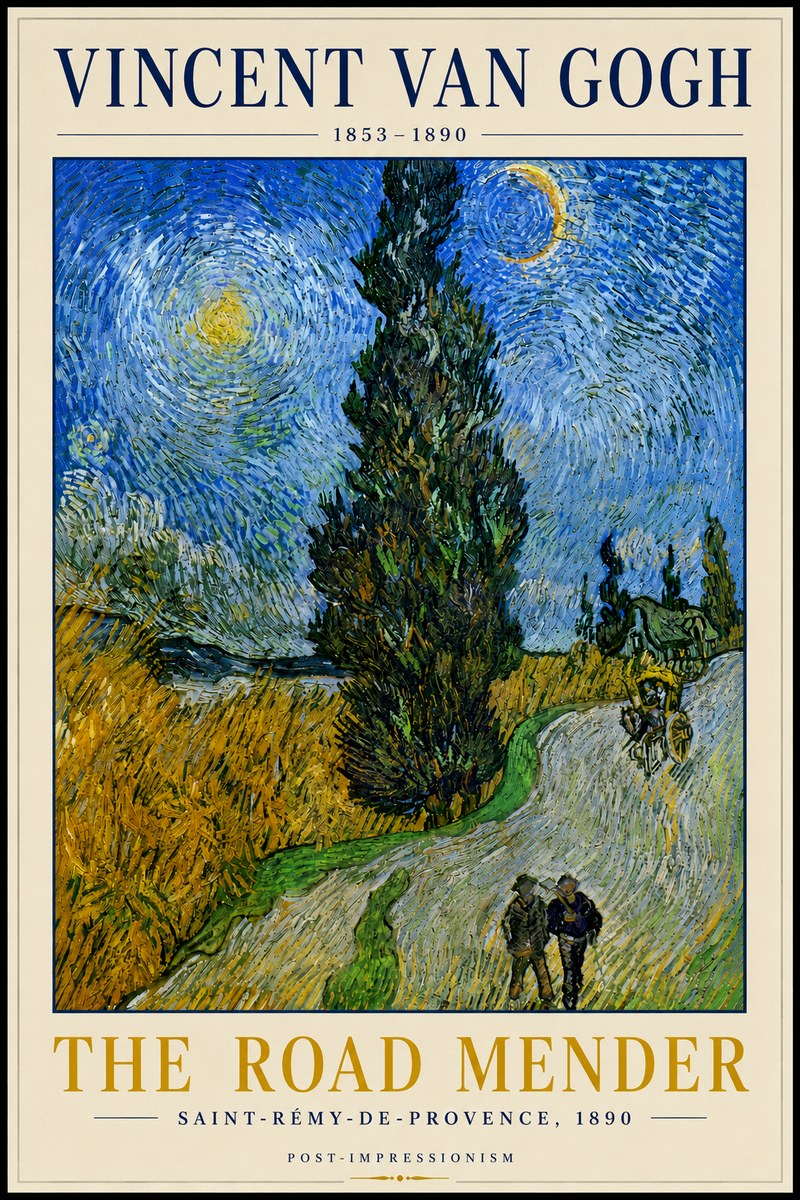 Van Gogh The Road Mender II No5 - Plakát