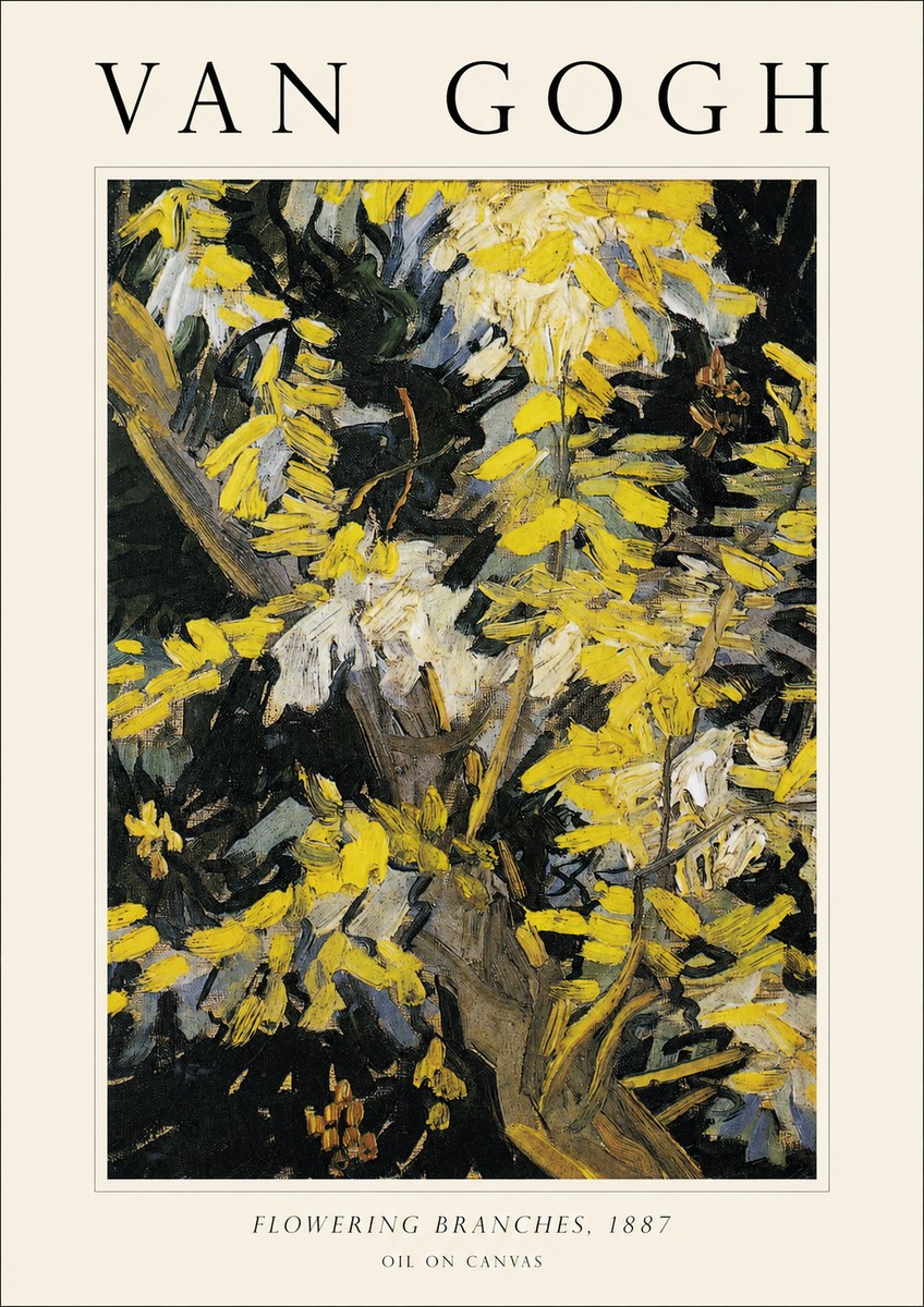 Van Gogh Flowering Branches, 1887 No1 - Plakát