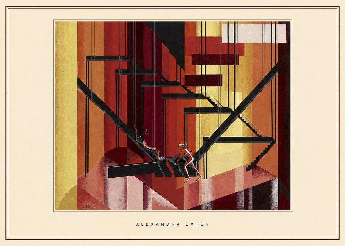 Alexandra Exter Constructivist Stage Design No4 - Plakát