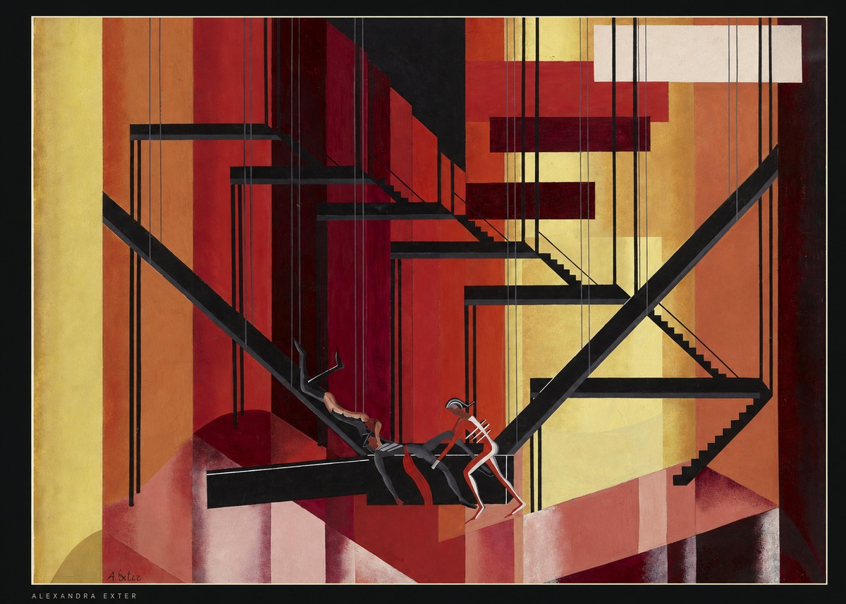 Alexandra Exter Constructivist Stage Design No6 - Plakát