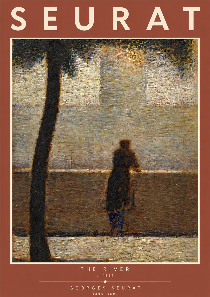 Seurat The River No5 - Plakát