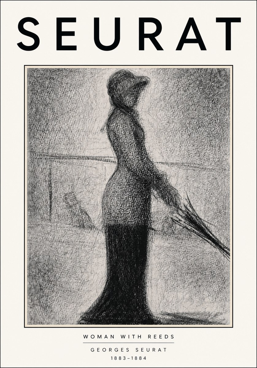 Seurat Woman with Reeds No5 - Plakát