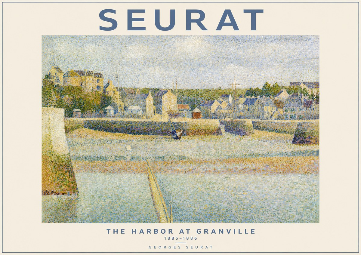 Seurat The Harbor at Granville No2 - Plakát