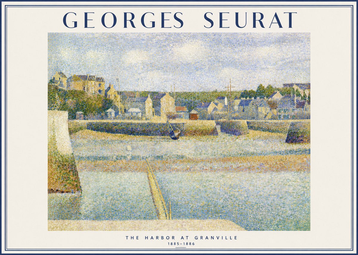 Seurat The Harbor at Granville No3 - Plakát