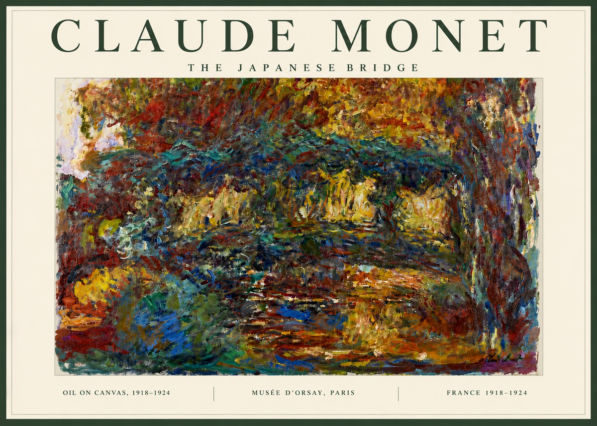 Monet The Japanese Bridge I No5 - Plakát