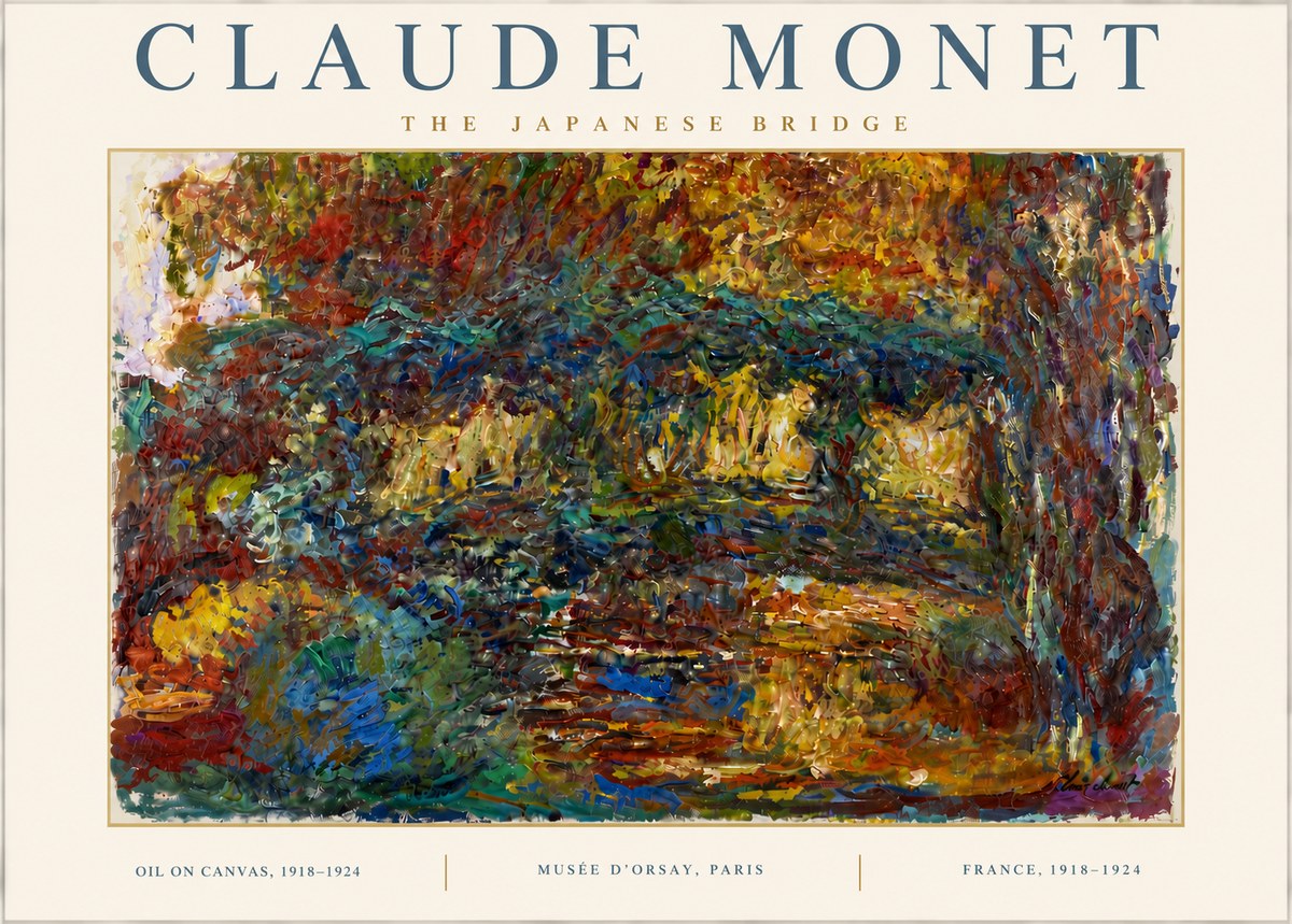 Monet The Japanese Bridge I No6 - Plakát