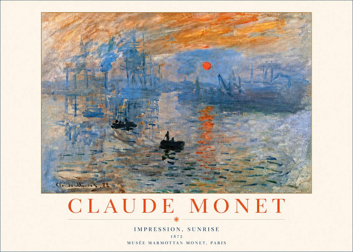 Monet Impression, Sunrise I No4 - Plakát