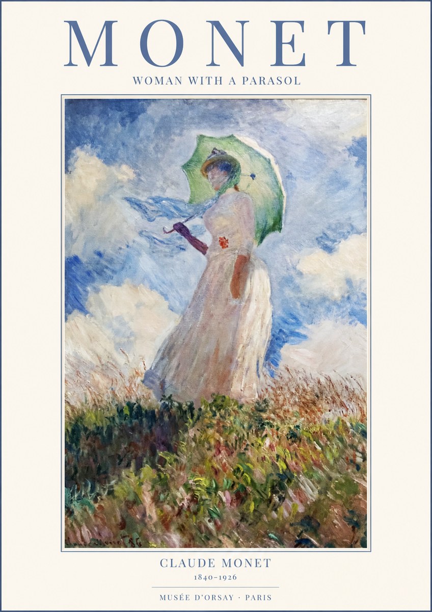 Monet Woman with a Parasol No1 - Plakát