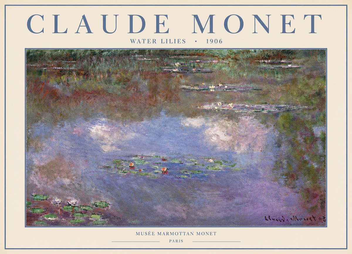 Monet Water Lilies VI No6 - Plakát