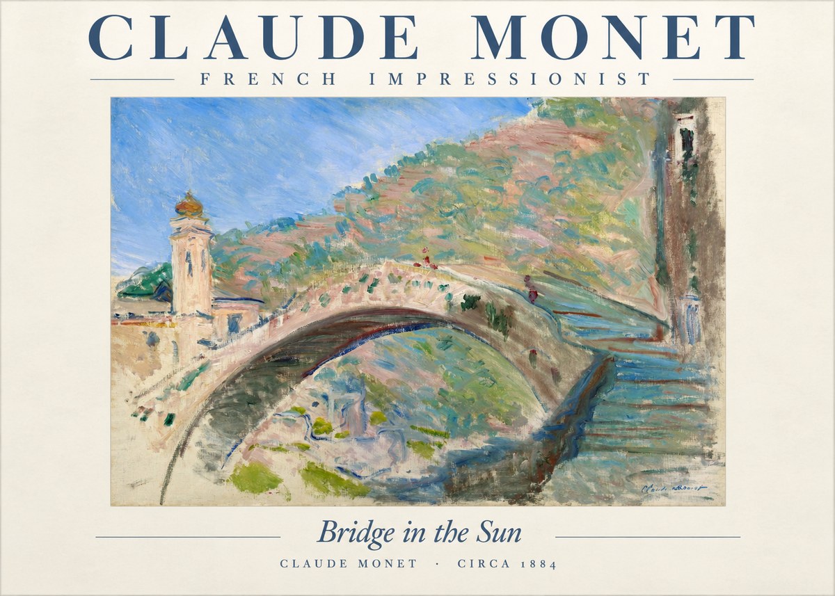 Monet Bridge in the Sun No1 - Plakát