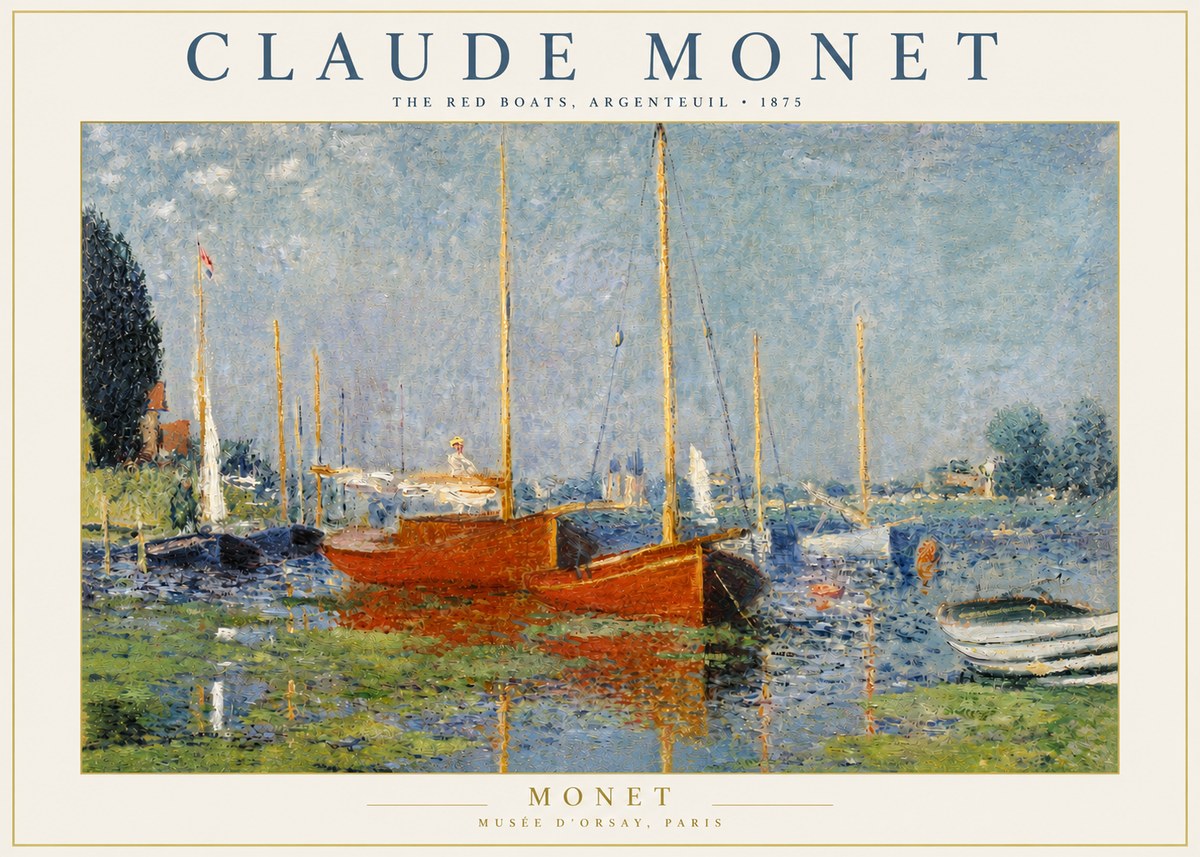 Monet The Red Boats, Argenteuil No3 - Plakát