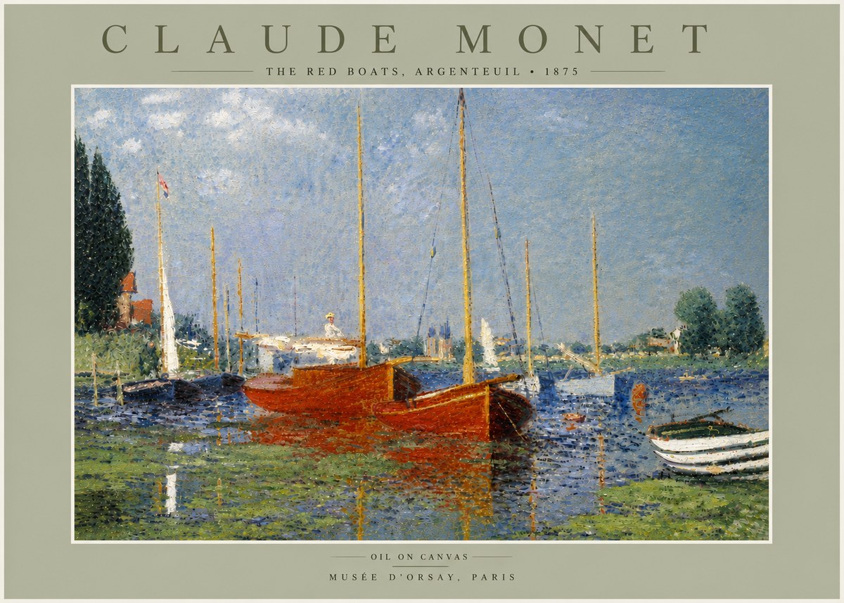 Monet The Red Boats, Argenteuil No6 - Plakát
