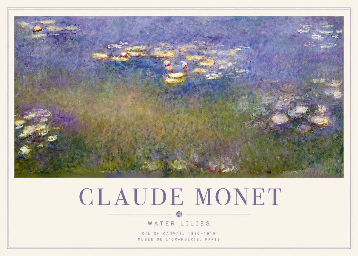 Monet Water Lilies VII No3 - Plakát