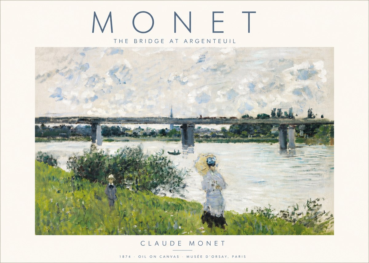 Monet The Bridge at Argenteuil II No4 - Plakát