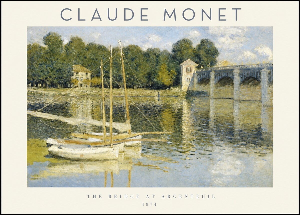 Monet The Bridge at Argenteuil III No1 - Plakát